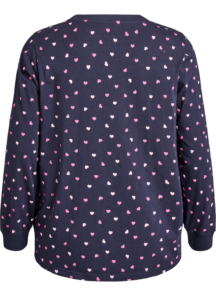 Haut de nuit imprimé, Bleu, Packshot image number 1