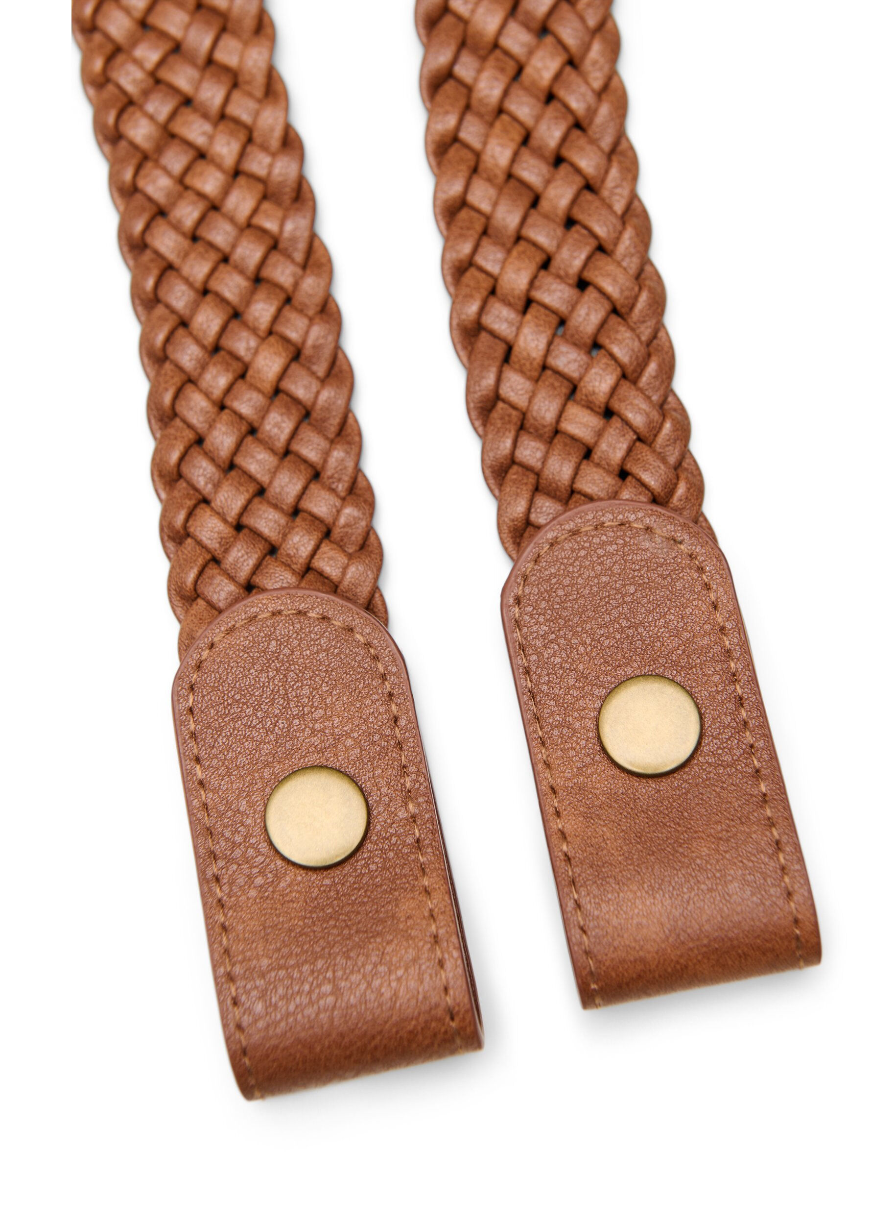 Zizzi Ceinture tress&eacute;e &eacute;lastique, Marron, Packshot image number 2