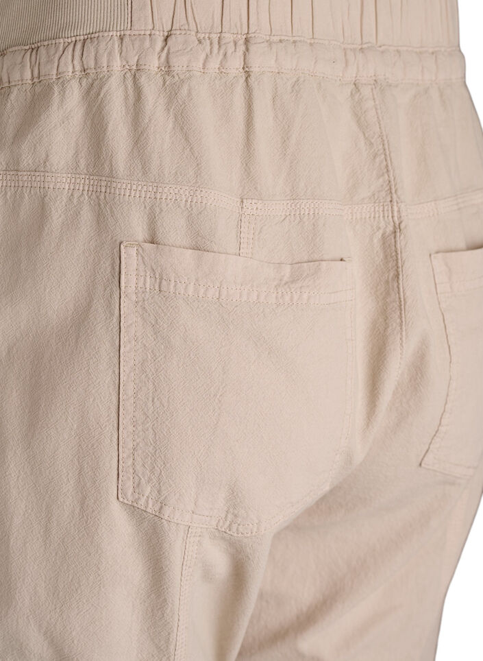 Pantalon cargo ample en coton, Beige, Packshot image number 3