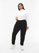 Pantalon cargo avec taille élastique, Black, Model image number 0