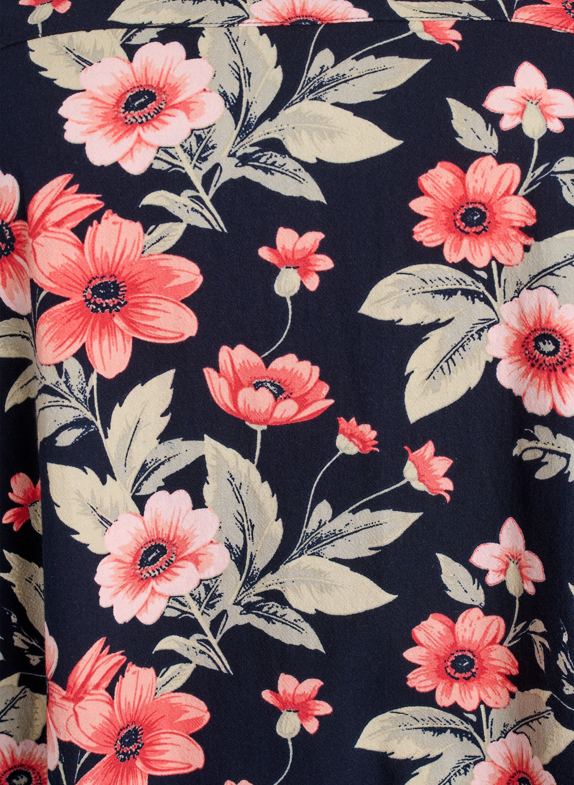 Zizzi Robe en coton &agrave; manches courtes avec imprim&eacute;, Bleu, Packshot image number 2