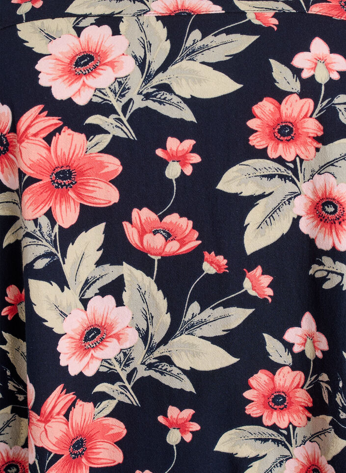 Robe en coton &agrave; manches courtes avec imprim&eacute;, Bleu, Packshot image number 2