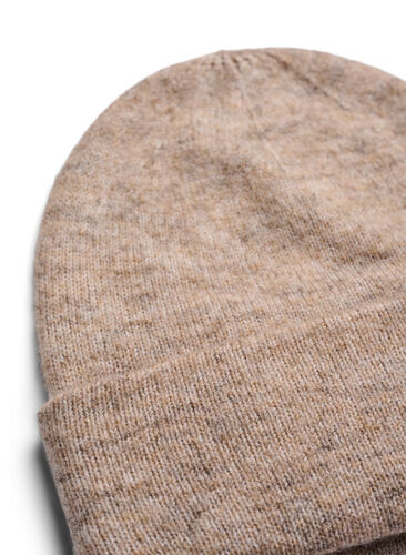 Bonnet tricoté avec de la laine, Deep Taupe Mel., Packshot image number 1