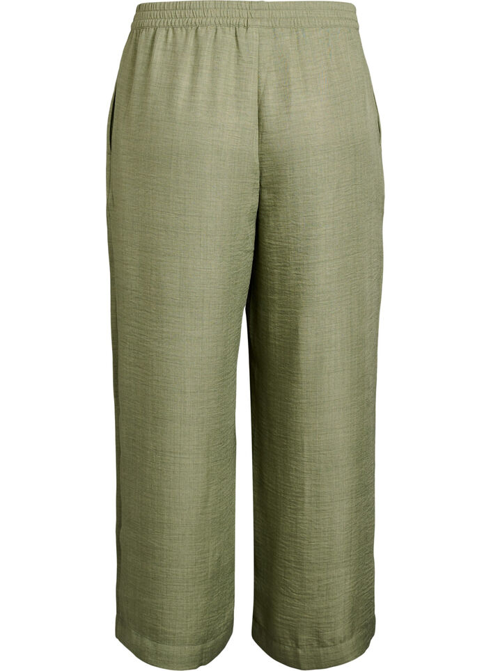 Pantalon ample avec ceinture &eacute;lastique et poches, Vert, Packshot image number 1