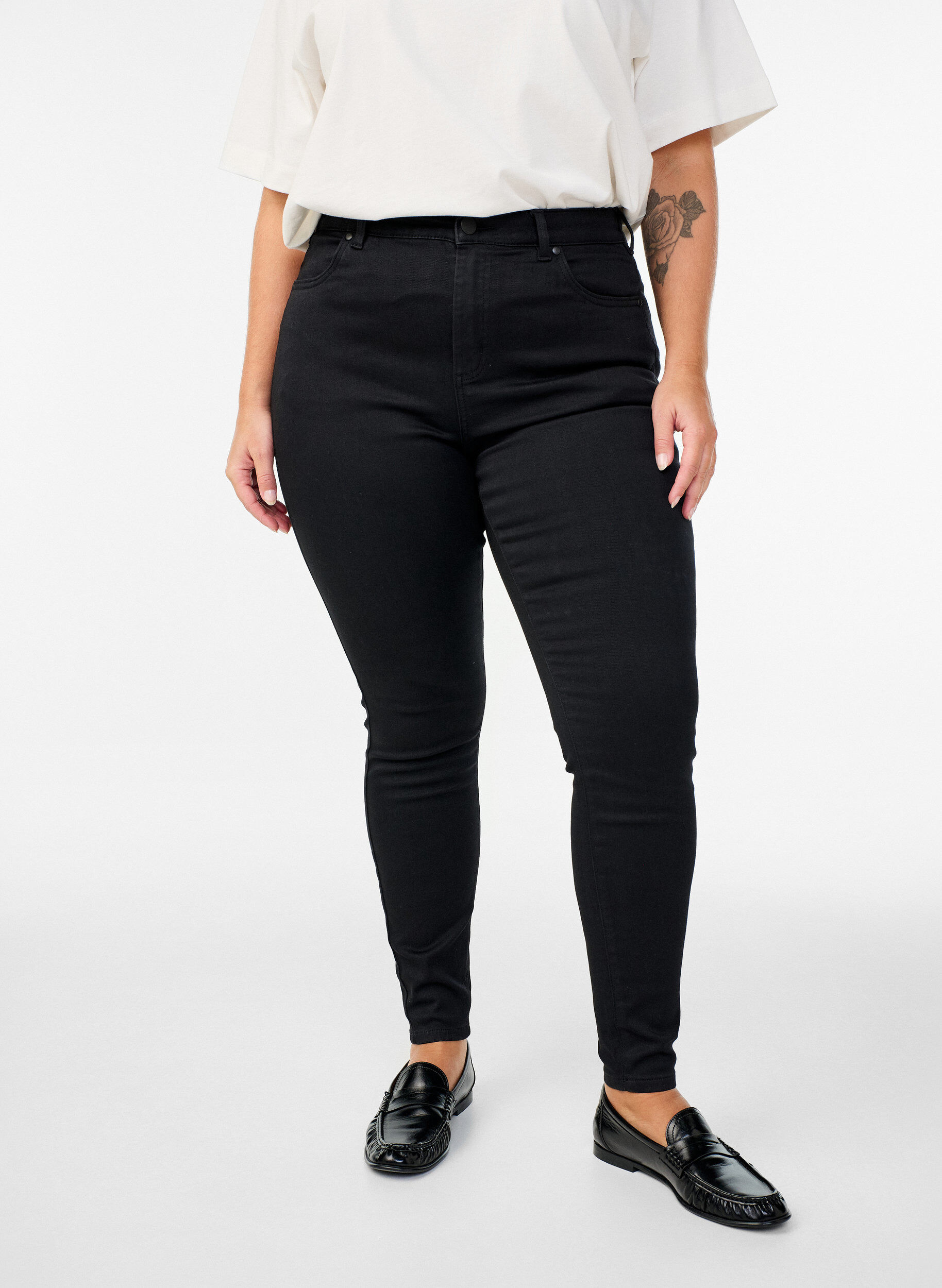 ZizziJean Amy super slim &agrave; taille haute, Noir, Model image number 2