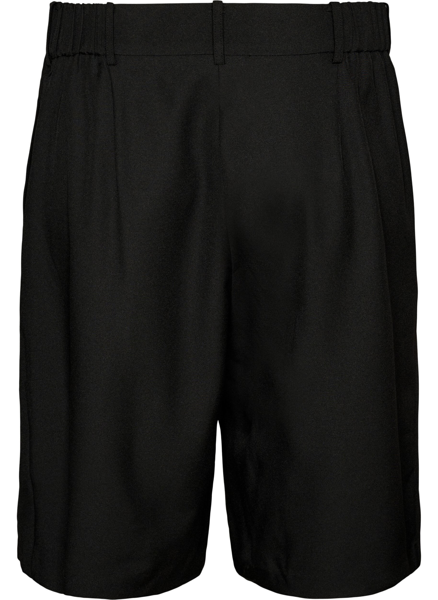 ZizziShort bermuda ample &agrave; taille haute, Noir, Packshot image number 1