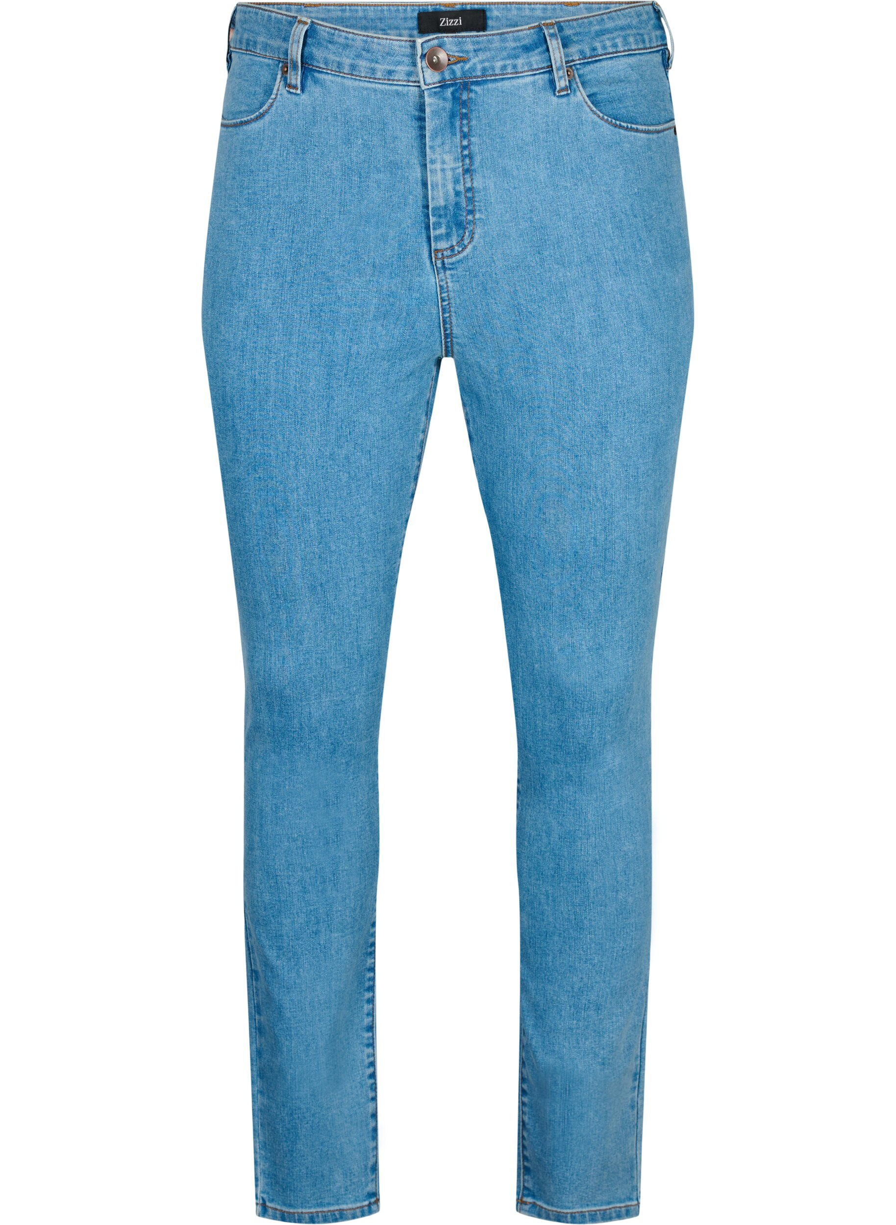 Zizzi Jean Amy taille haute et coupe super slim, Bleu Clair, Packshot image number 0