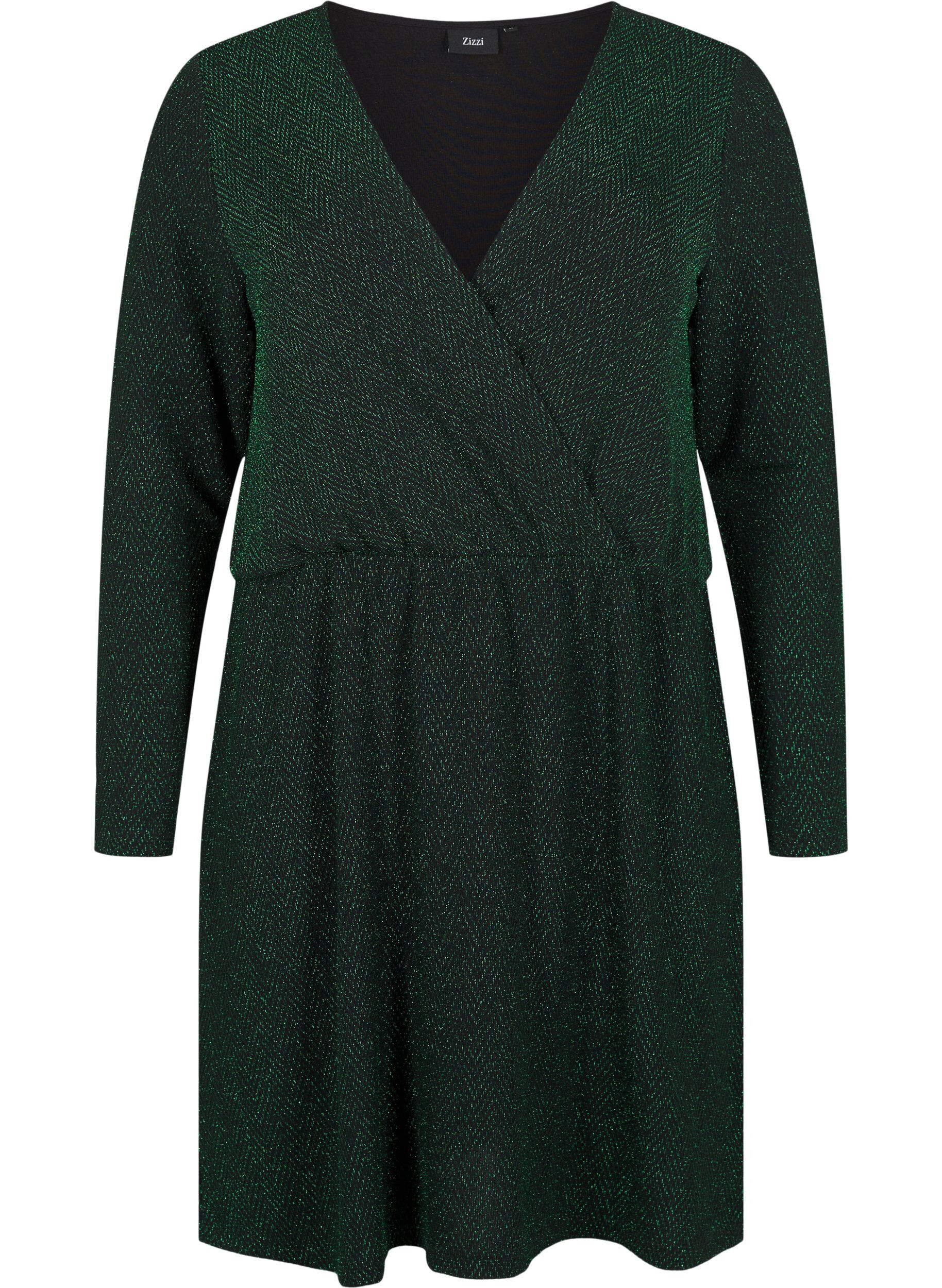 Zizzi Robe paillet&eacute;e avec motif en zigzag, Scarab ZigZagShimmer, Packshot image number 0