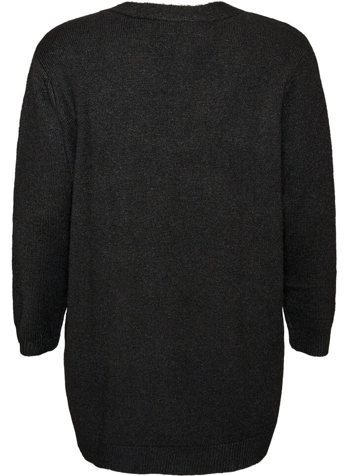 Cardigan long avec poches, Noir, Packshot image number 1