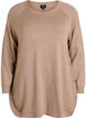 Blouse en maille avec boutons sur le c&ocirc;t&eacute;, Beige, Packshot image number 0