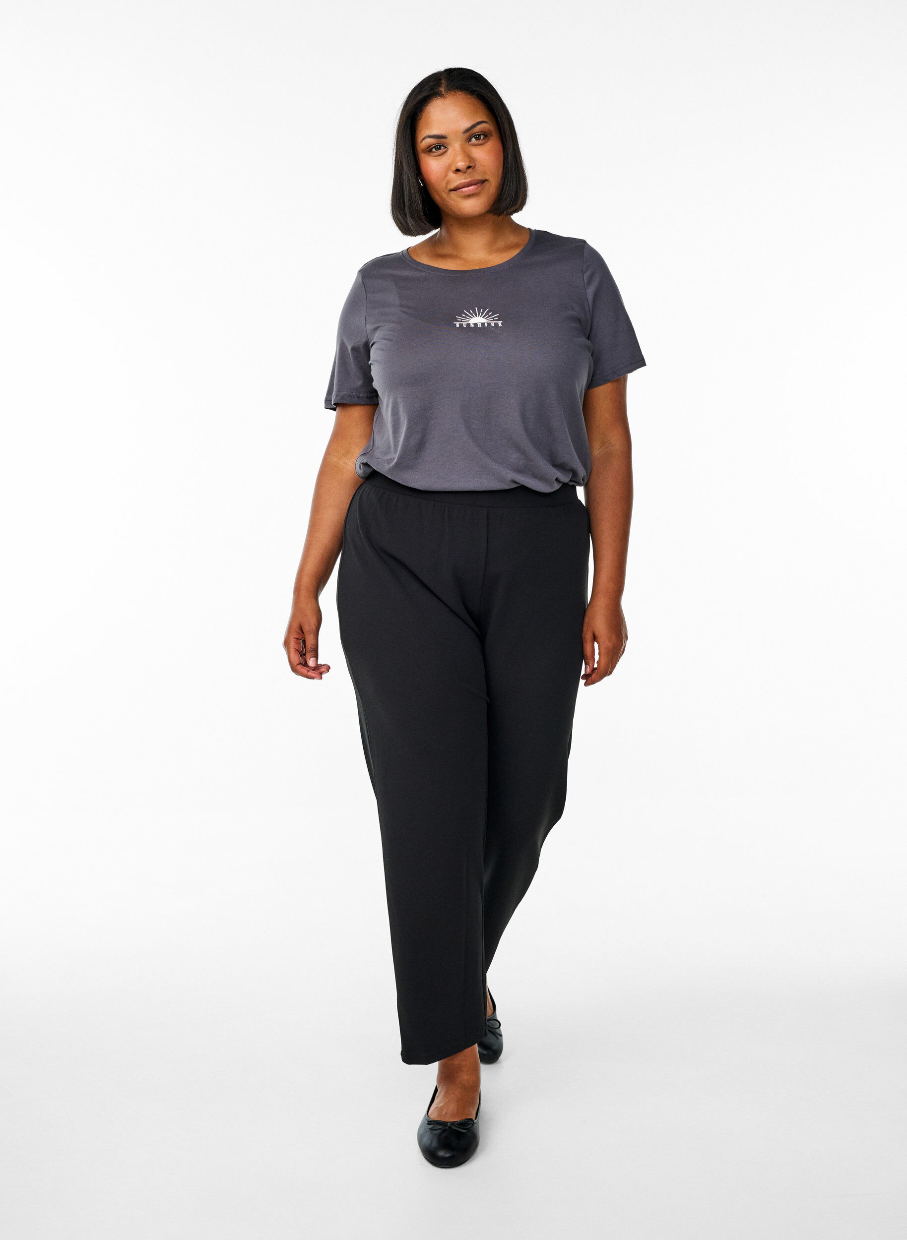 Zizzi FLASH &ndash; T-shirt avec motif, Gris, Model image number 1