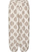 Pantalon ballon taille haute &agrave; motifs, Vanille, Packshot image number 0