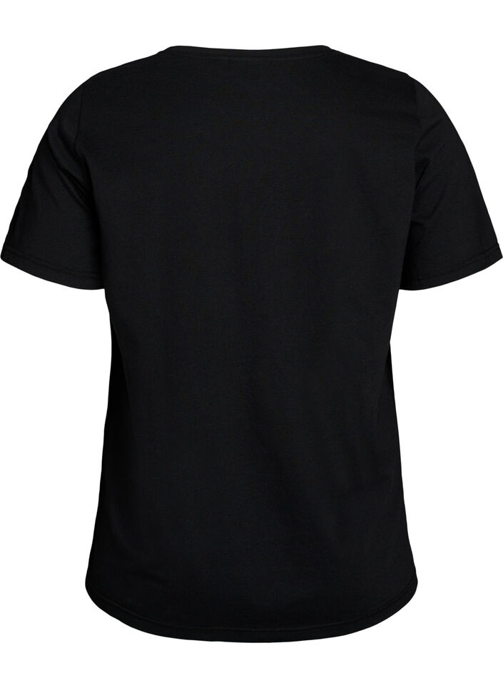 T-shirt imprim&eacute;, Noir, Packshot image number 1