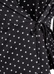 Blouse &agrave; pois avec lien &agrave; nouer et manches 3/4, Noir, Packshot image number 3