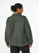 Veste polaire avec détails matelassés, Vert foncé, Model image number 2