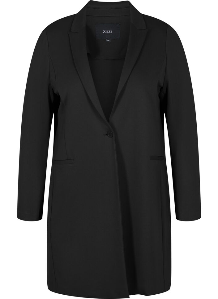 Blazer long, Black, Packshot image number 0