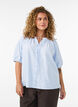 Chemisier avec fermeture boutonn&eacute;e et ceinture &agrave; nouer, Bleu Clair, Model image number 0