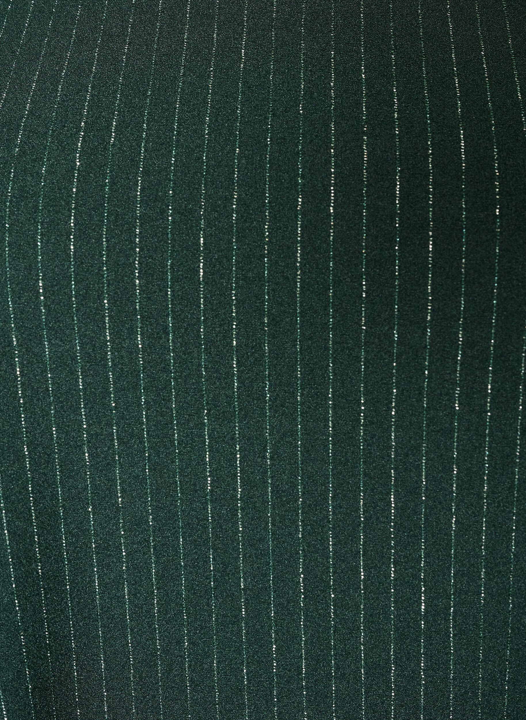 ZizziRobe courte coupe &eacute;vas&eacute;e avec des rayures paillet&eacute;es, Vert fonc&eacute;, Packshot image number 2