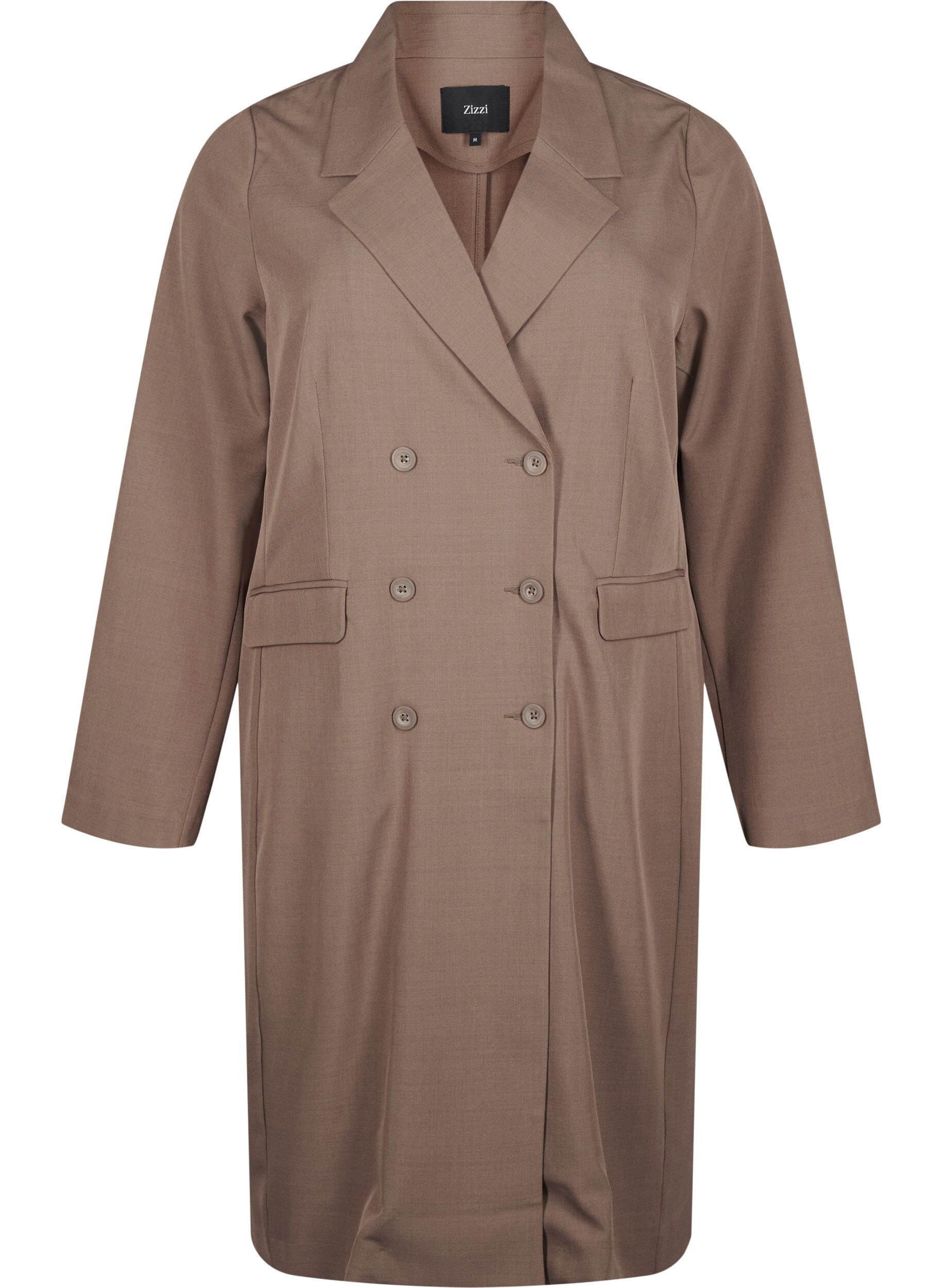 Zizzi Robe blazer crois&eacute;e, Walnut, Packshot image number 0