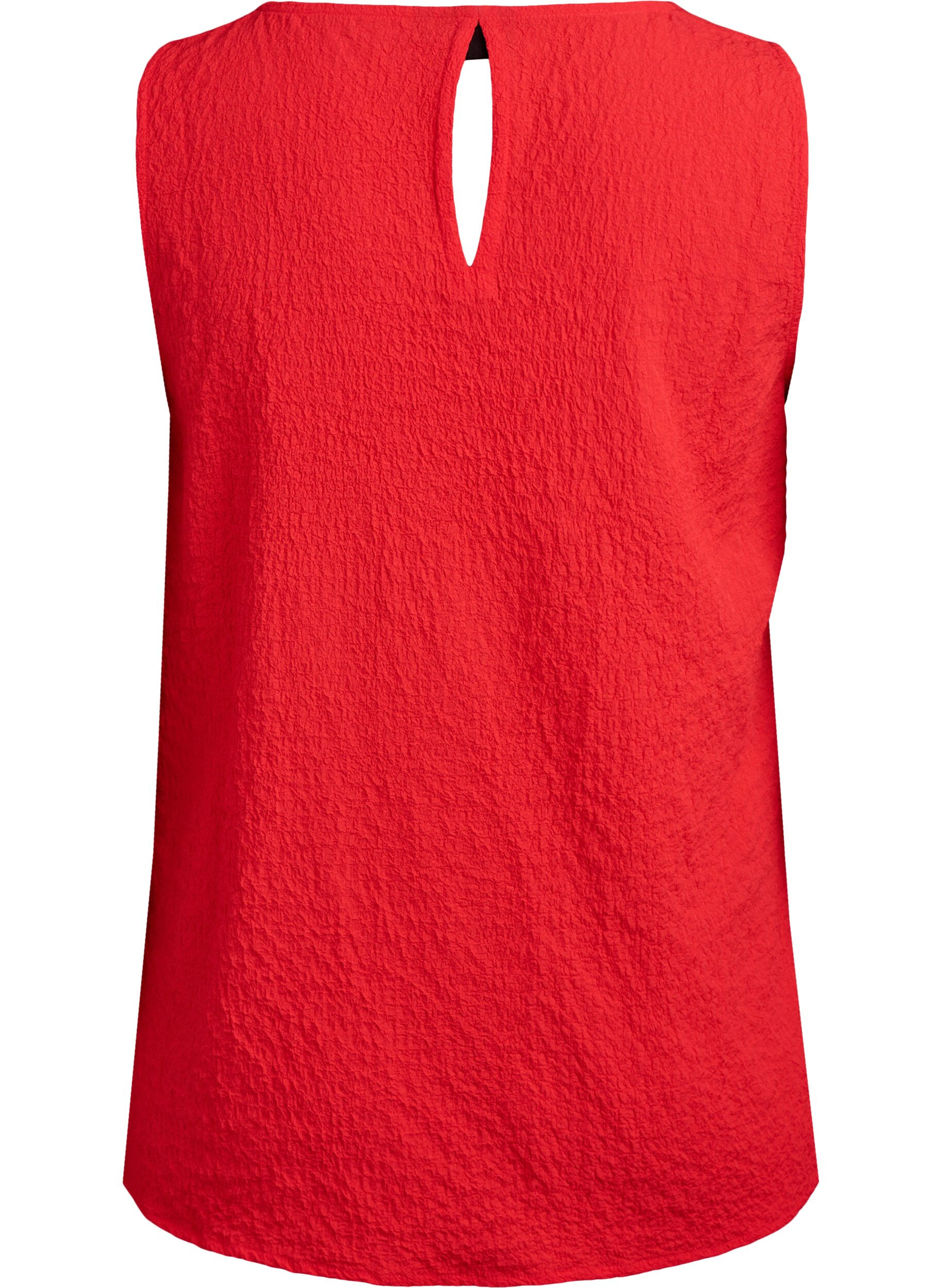 ZizziHaut sans manches et textur&eacute;, Rouge, Packshot image number 1