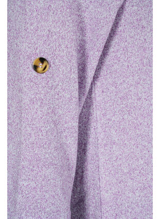 Blouse à boutons et manches 3/4, Royal Lilac Melange, Packshot image number 3