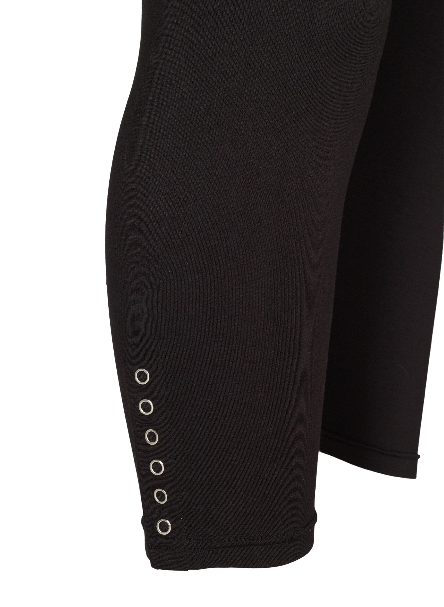 Zizzi leggings 3/4 avec boutons, Noir, Packshot image number 3