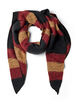 Écharpe douce à motif aux couleurs chaudes, Bordeaux, Packshot image number 0
