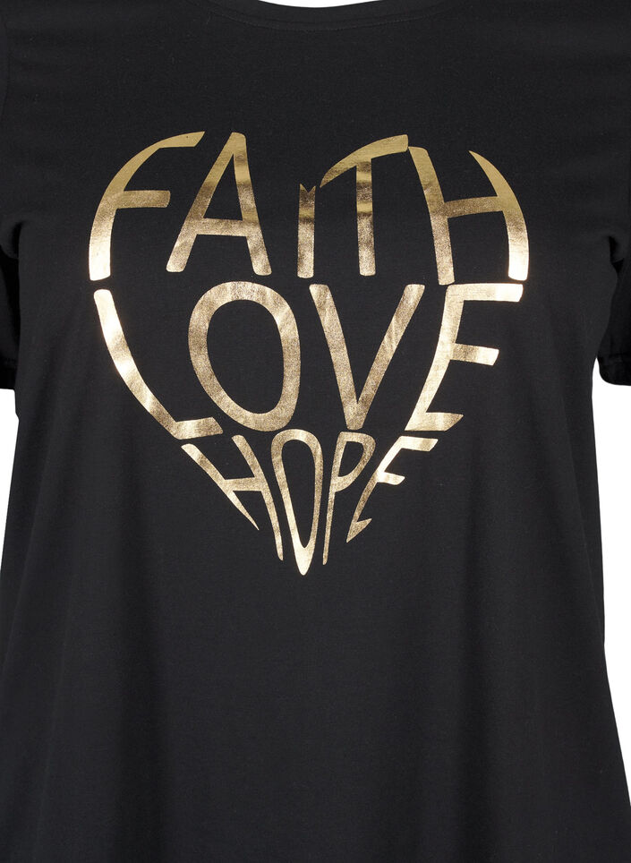 FLASH – T-shirt imprimé, Black Gold Faith, Packshot image number 2