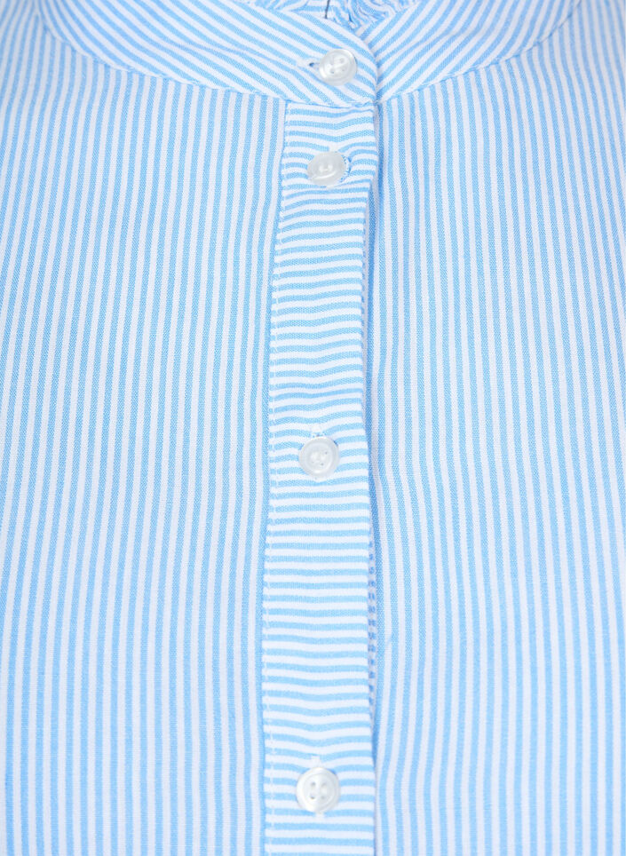 Chemisier avec col à volants et bande au crochet, Marina W. Stripe, Packshot image number 2