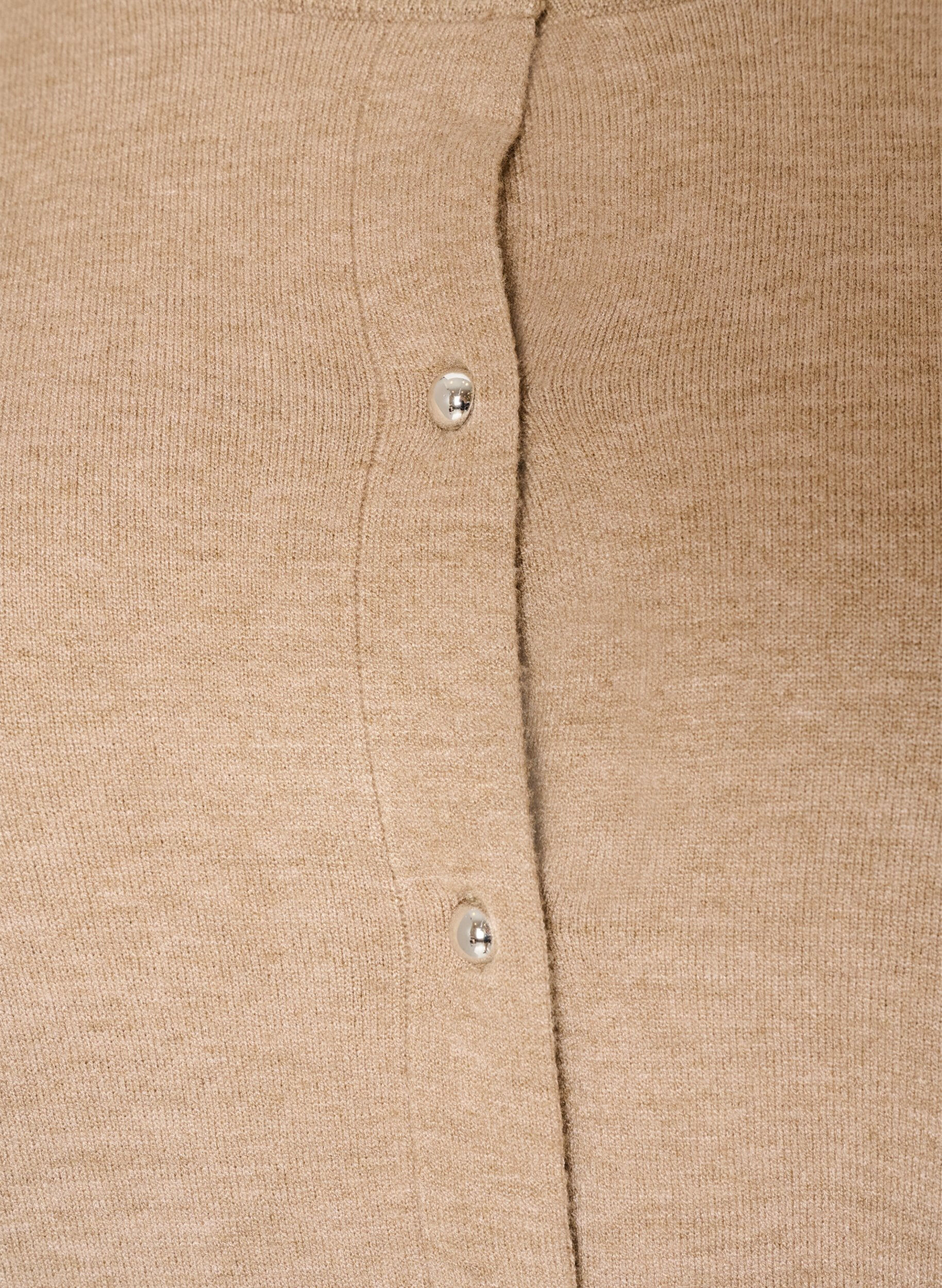 ZizziCardigan avec des boutons ronds, Beige, Packshot image number 2