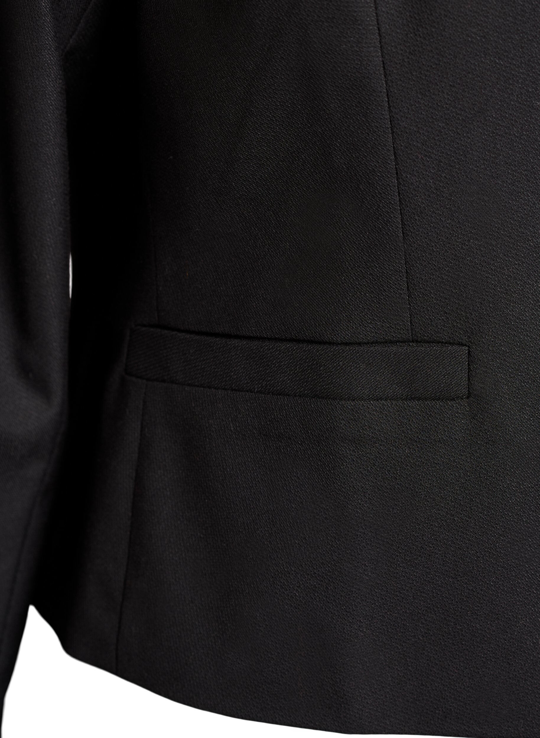 Zizzi Veste courte avec boutons dor&eacute;s, Noir, Packshot image number 3