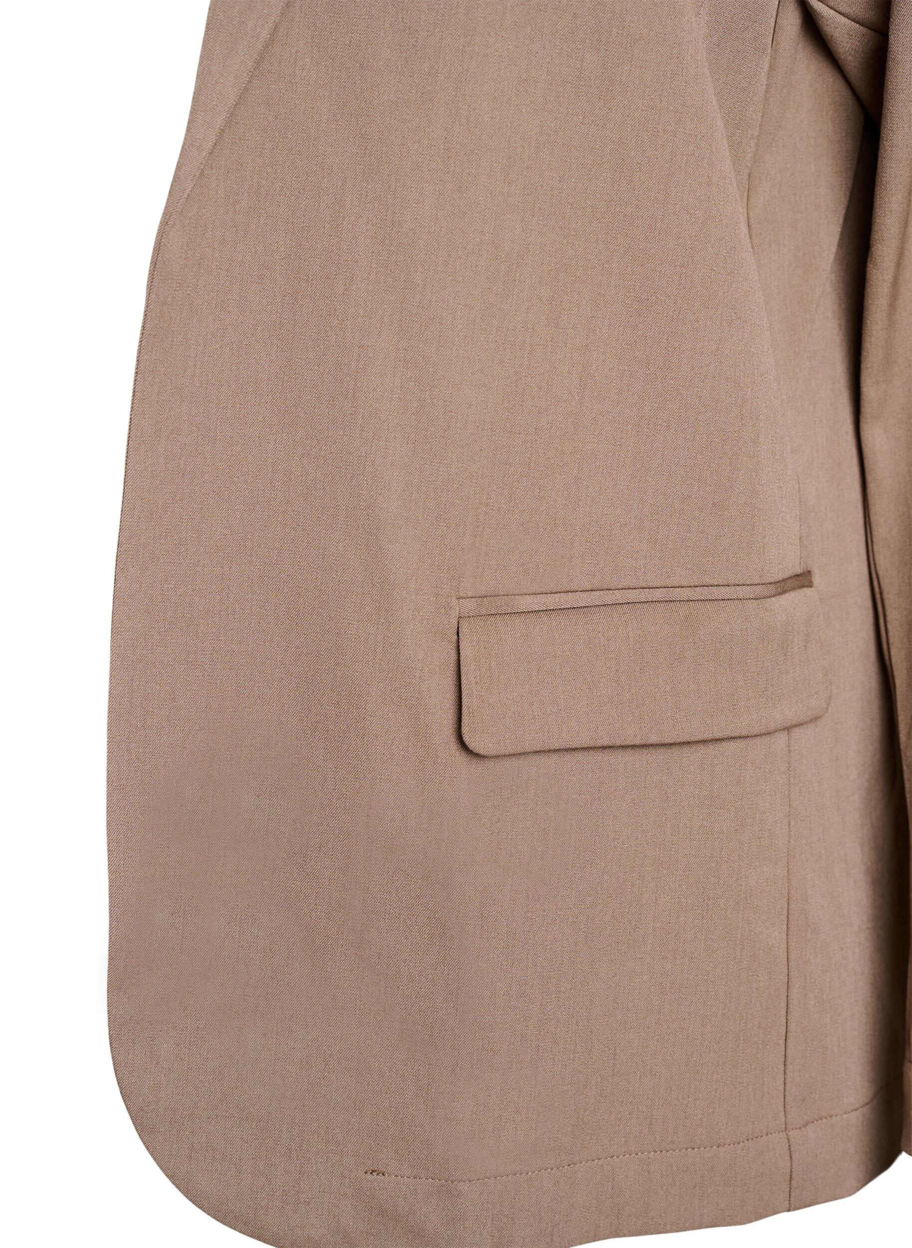 Zizzi Blazer ouvert avec poches, Marron, Packshot image number 2