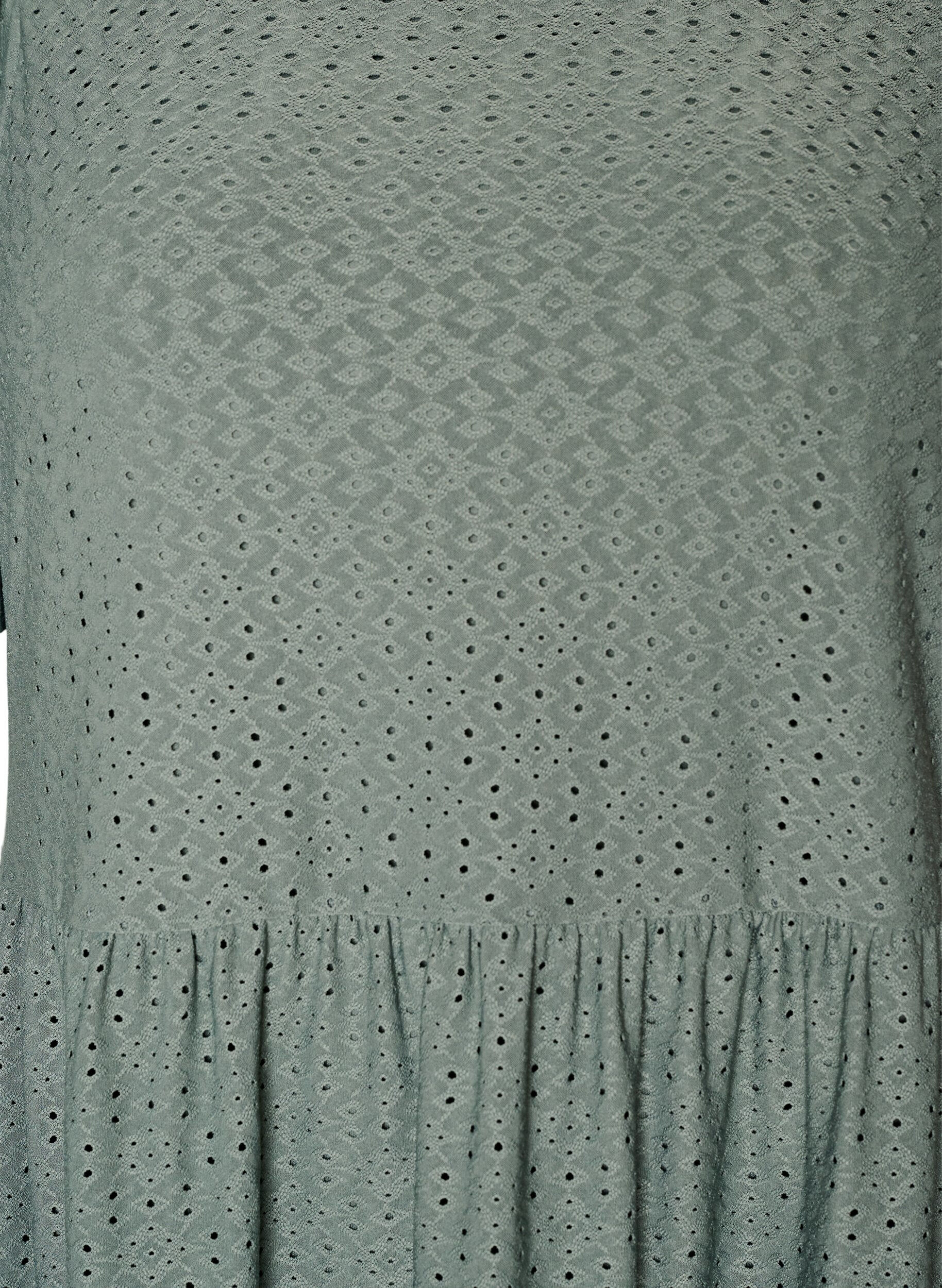 ZizziRobe courte avec motif en dentelle et jupe &agrave; volants, Vert fonc&eacute;, Packshot image number 2