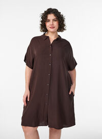 Robe Tunique Essentials Grandes Tailles - Col V, Viscose Écologique Femme