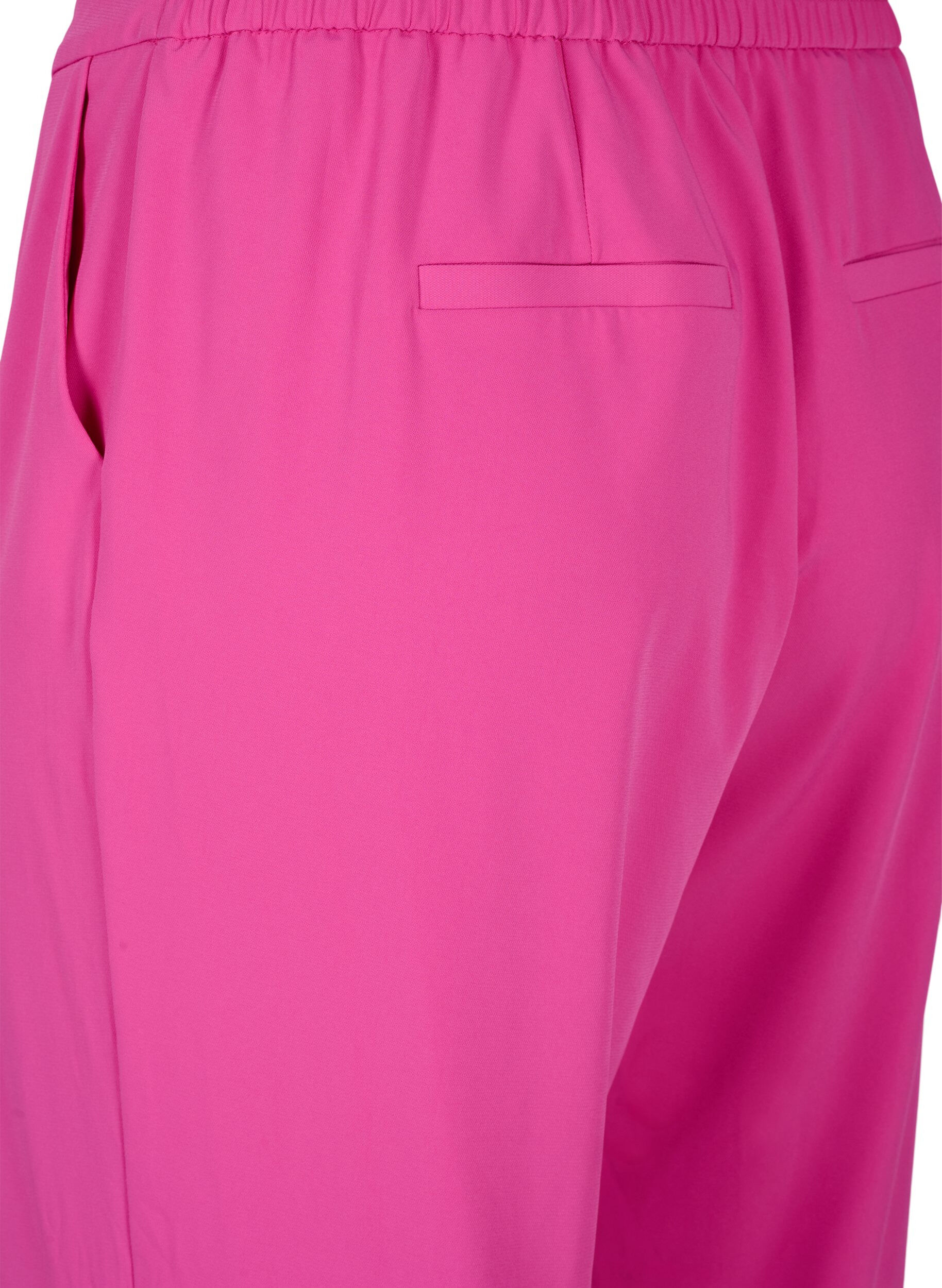 Zizzi Pantalon classique avec poches, Festival Fuchsia, Packshot image number 3