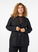 Blazer avec poches et fentes, Noir, Model image number 0