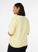 Blouse en fine maille &agrave; manches courtes, Jaune clair, Model image number 2