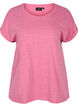 T-shirt chiné en coton, Fandango Pink Mél, Packshot image number 0