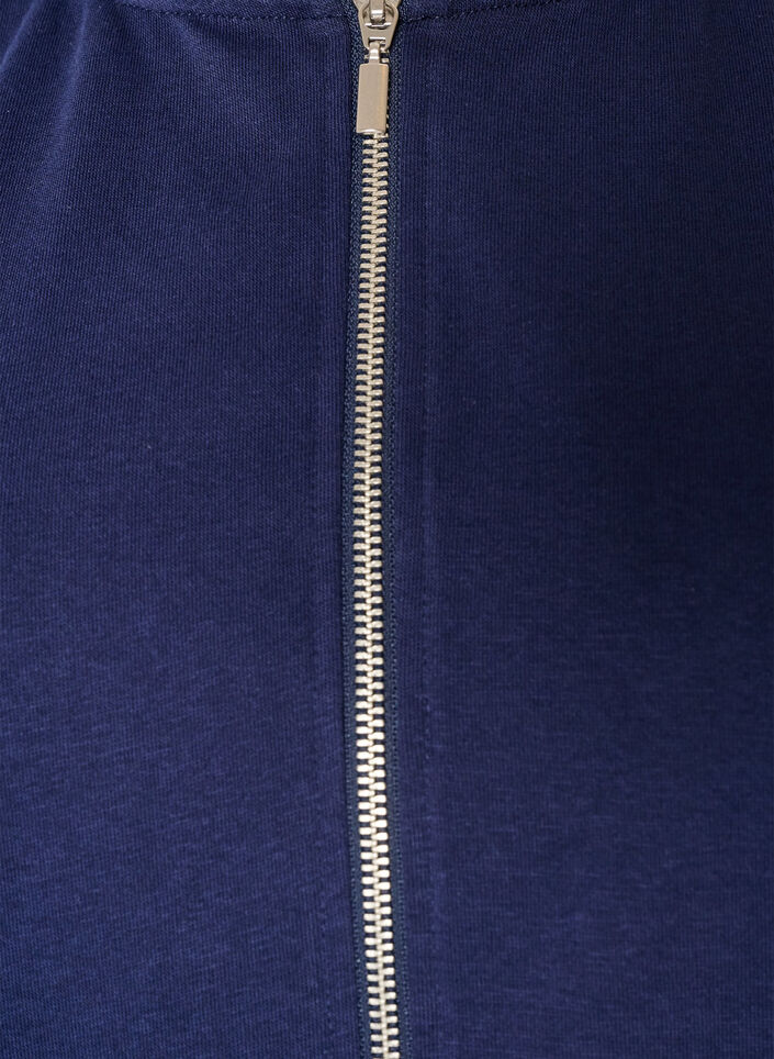 Cardigan en sweat avec une capuche et des poches, Bleu, Packshot image number 2
