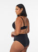 Haut de bikini avec armatures et drap&eacute;, Noir, Model image number 2