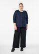 Cardigan en maille fine avec col rond, Bleu, Model image number 1