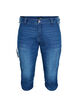 Pantacourt jean slim avec poches, Bleu, Packshot image number 0