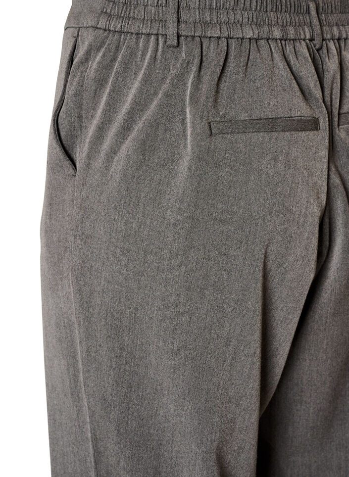 Pantalon de costume taille haute coupe droite, Gris anthracite, Packshot image number 3