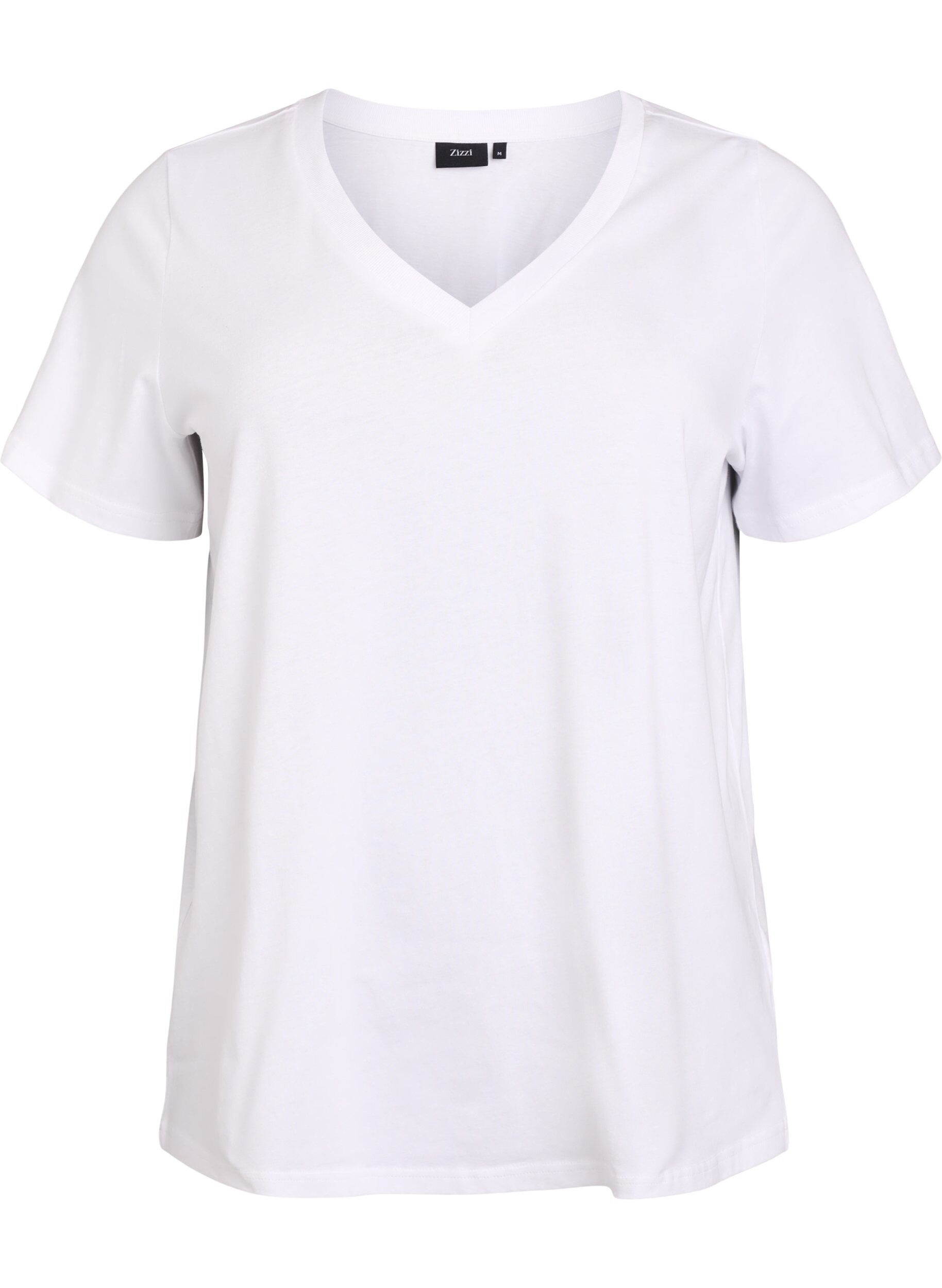 T-shirt en coton simple avec encolure en V