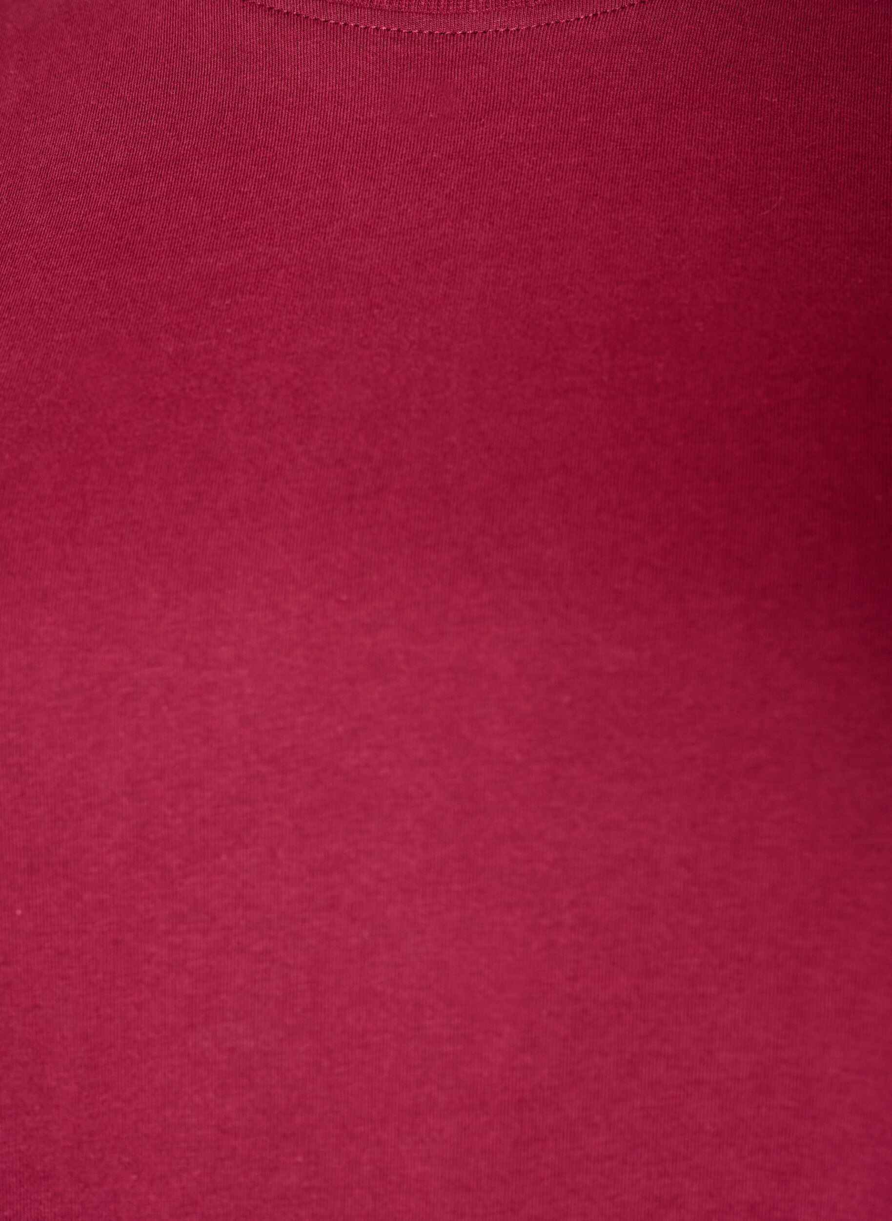 ZizziT-shirt basique en coton &agrave; col rond, Rouge, Packshot image number 2