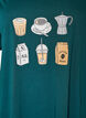 Chemise de nuit &agrave; manches courtes en coton biologique, Vert fonc&eacute;, Packshot image number 2