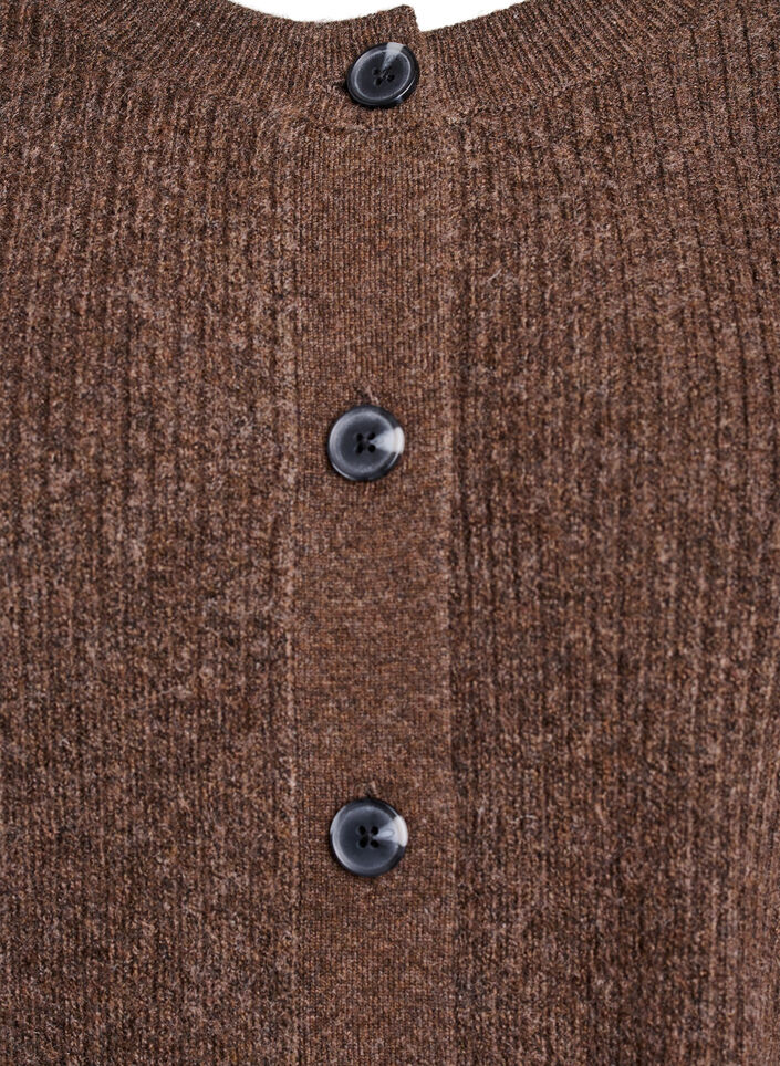 Cardigan en tricot c&ocirc;tel&eacute; avec boutons, Marron, Packshot image number 2