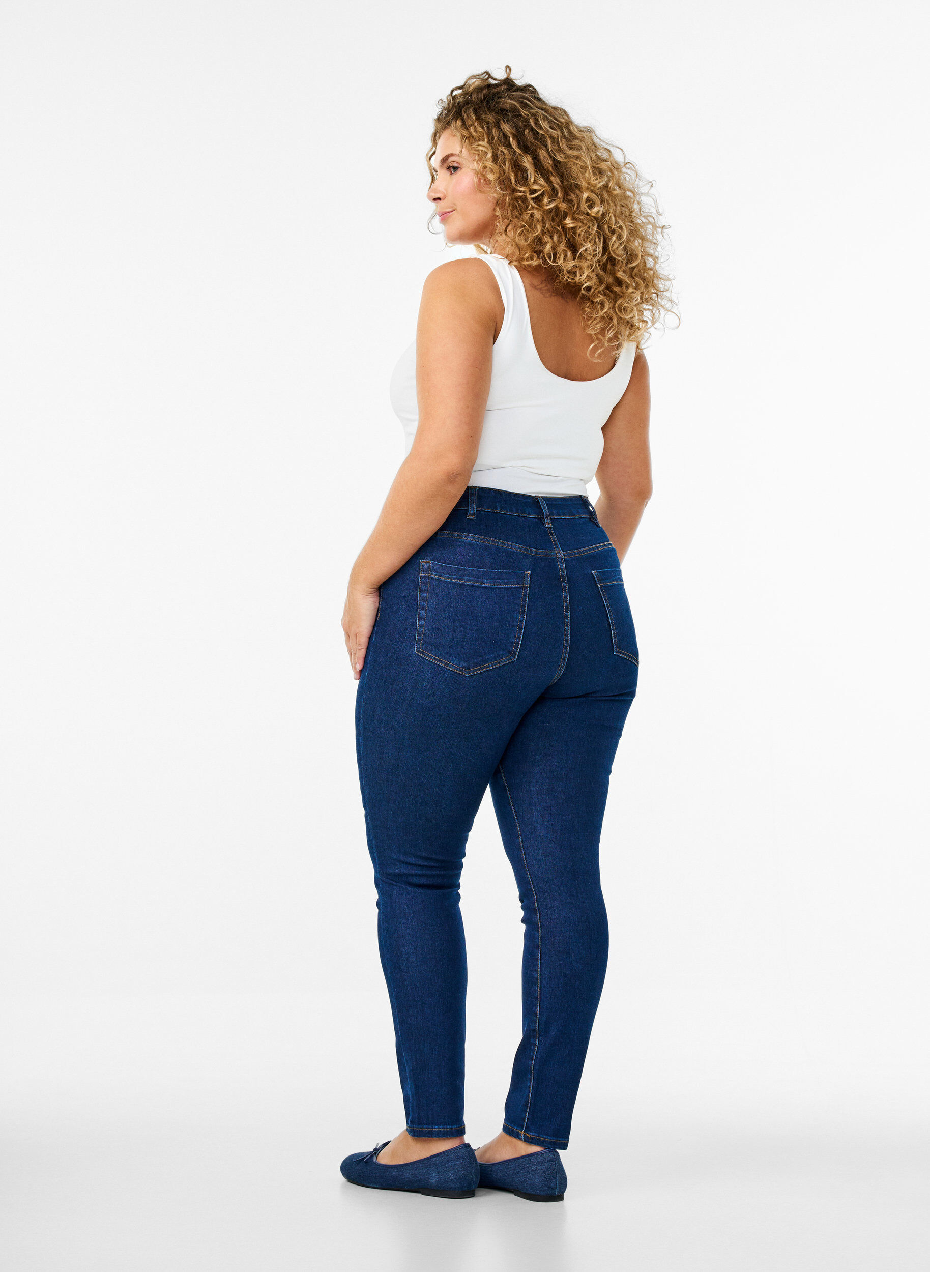 ZizziJean Amy taille haute et coupe super slim, Bleu, Model image number 1