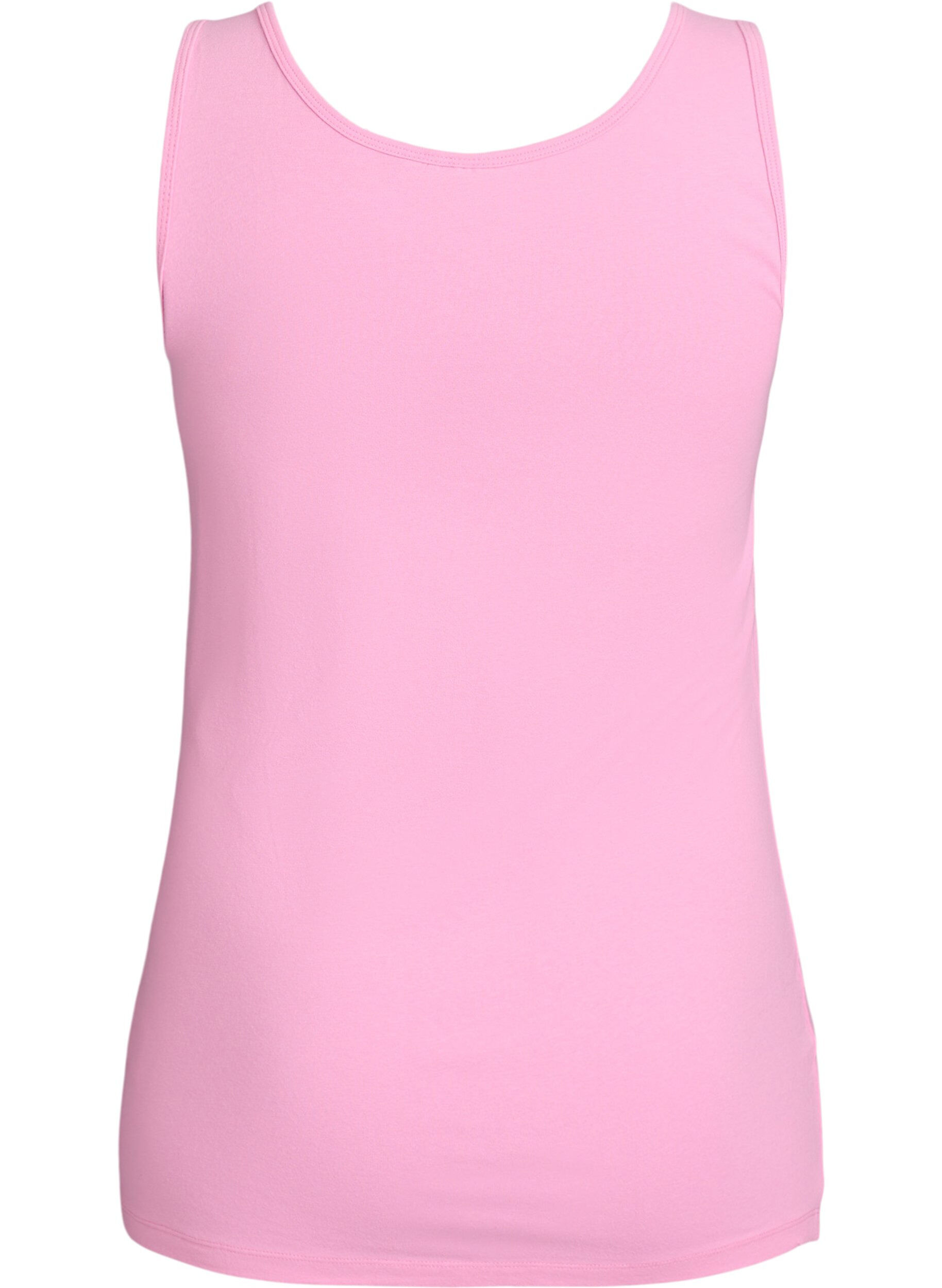 ZizziHaut uni Basic en coton, Rose, Packshot image number 1