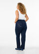 Jeans Gemma taille haute coupe droite, Bleu, Model image number 1